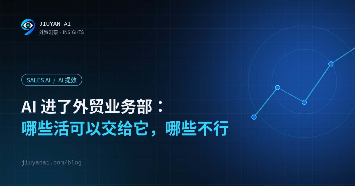 AI 进了外贸业务部:哪些活可以交给它,哪些不行